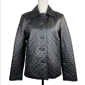 Siena Women’s Black Quilted Leather Jacket